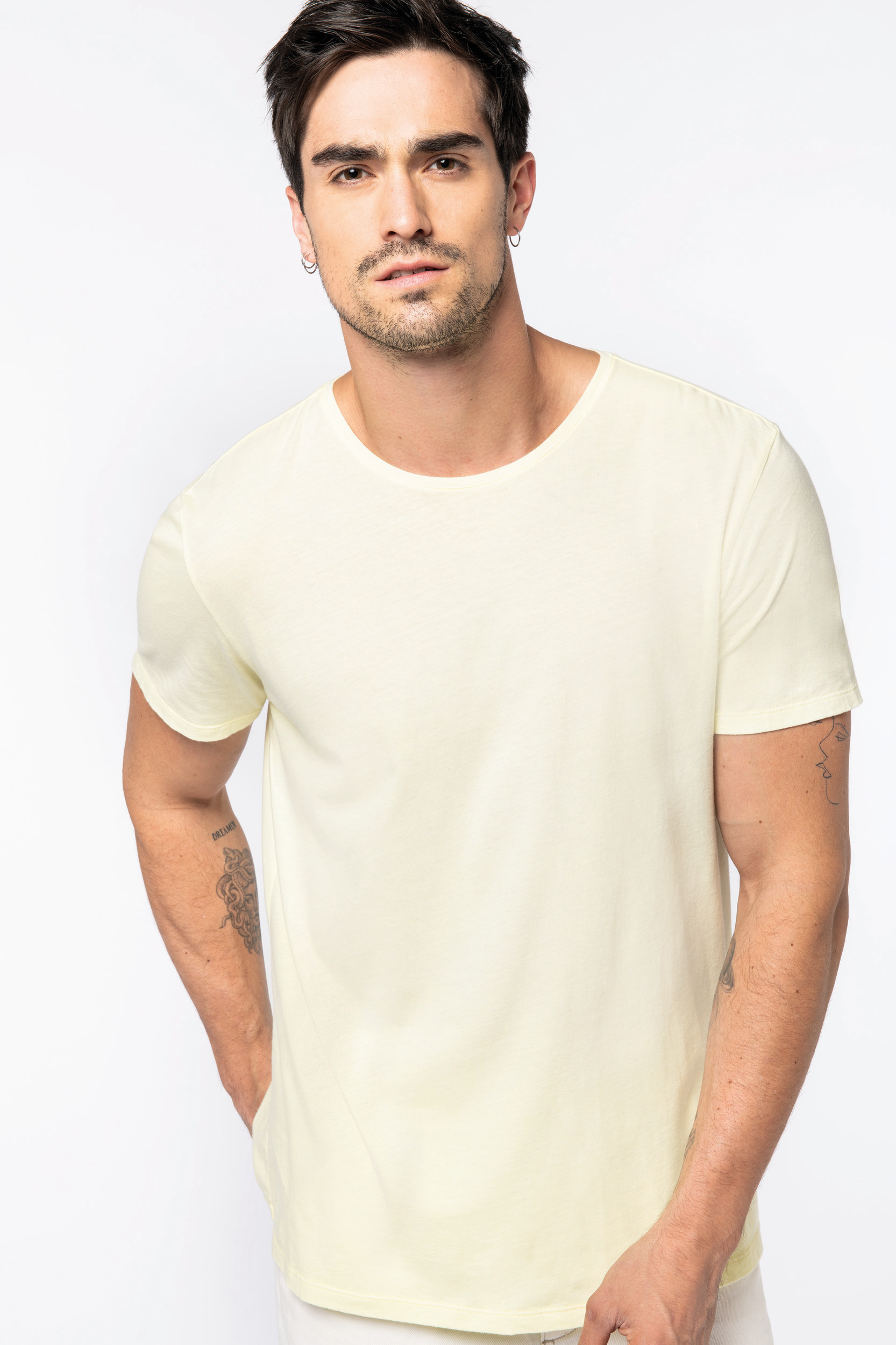 NS337 - Ausgewaschenes Unisex-T-Shirt mit kurzen Ärmeln - Made in Portugal
