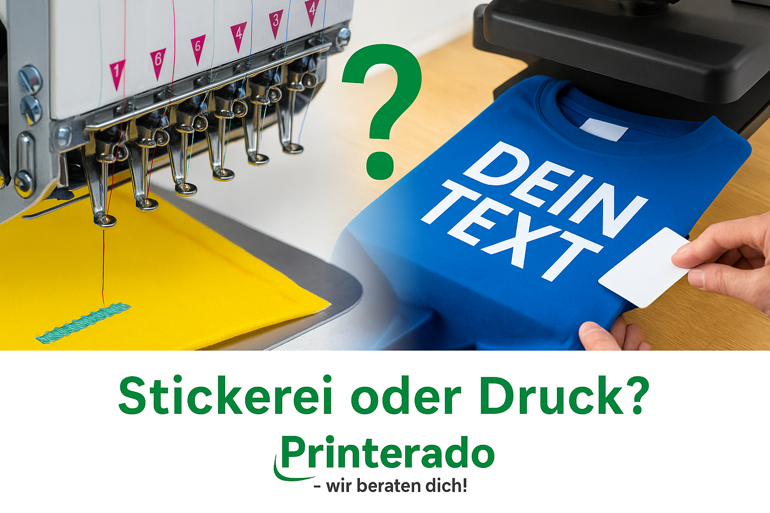 Stick oder Druck Textildruck Stick oder Druck Textildruck