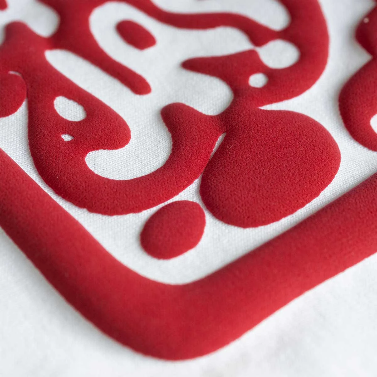 Puff-Schaumdruck mit 3D-Effekt auf Textil bei Printerado in Fürth bei Nürnberg