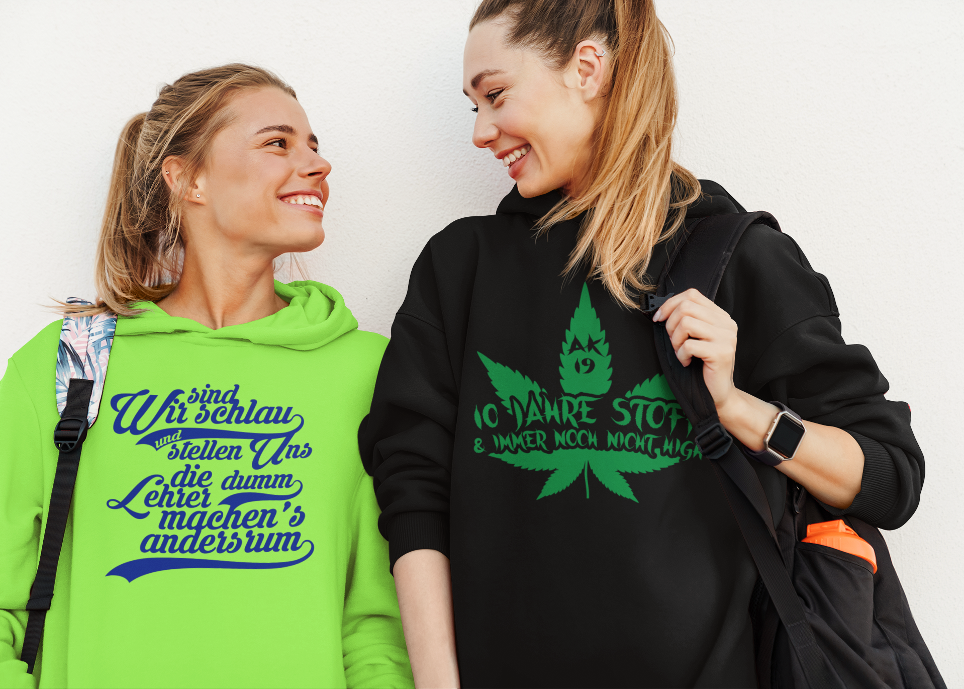 Abschluss Hoodies in schlichtem Design mit Schriftzug